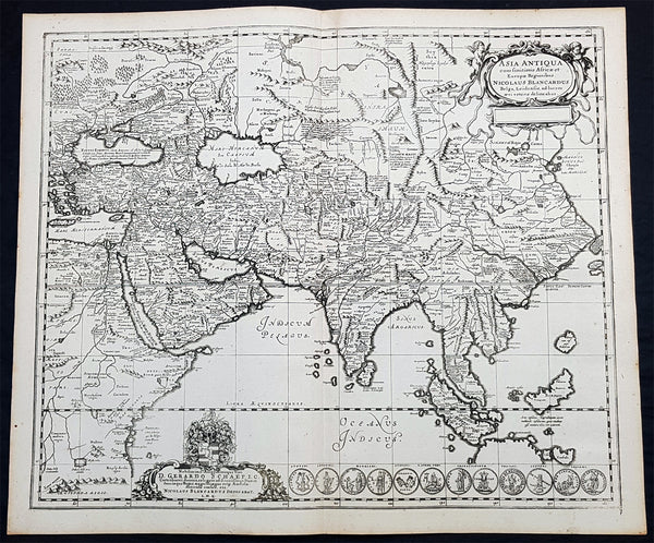 1650 Jan Jansson & Nicolaas Blankaert 3 x Large Antique Maps Europe, Asia & Africa
