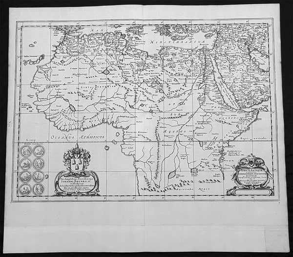 1650 Jan Jansson & Nicolaas Blankaert 3 x Large Antique Maps Europe, Asia & Africa