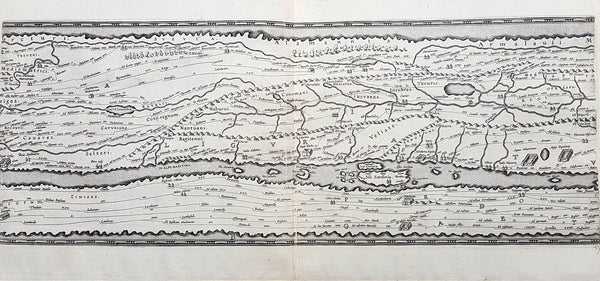1598 J Moretus & A Ortelius 1st Edition of The Peutinger Tables, Ancient Roman Empire Maps x 4