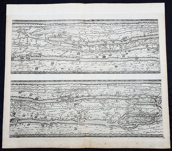 1598 J Moretus & A Ortelius 1st Edition of The Peutinger Tables, Ancient Roman Empire Maps x 4