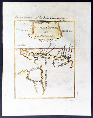 1683 Mallet Antique Map of Australia Cape York Peninsula Gulf of Carpenteria PNG
