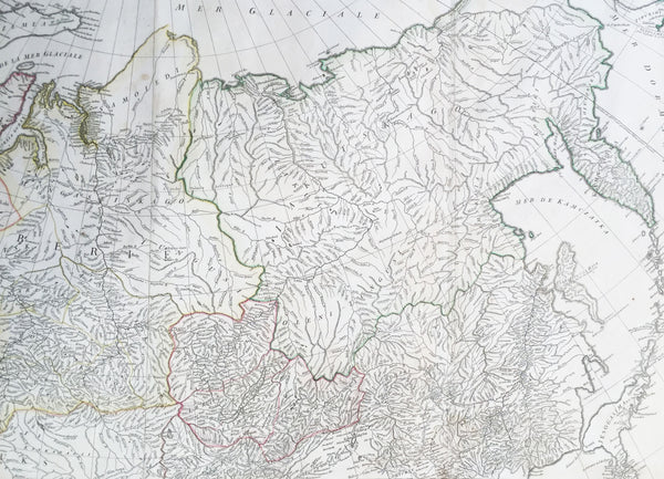 1762 D Anville Very Large Antique Map of Russia, Siberia, Mongolia, China, Japan