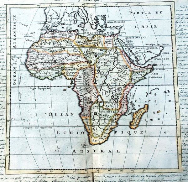 1719 Chatelain Large Old, Antique Map of Africa