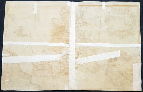 1692 Alexis Jaillot Large Antique Map of Great Britain & Ireland