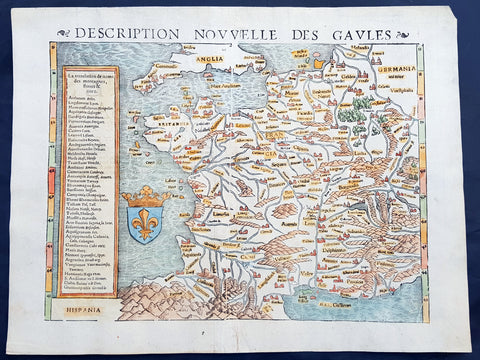 Sold at Auction: Dacia map, by Sebastian Münster, after