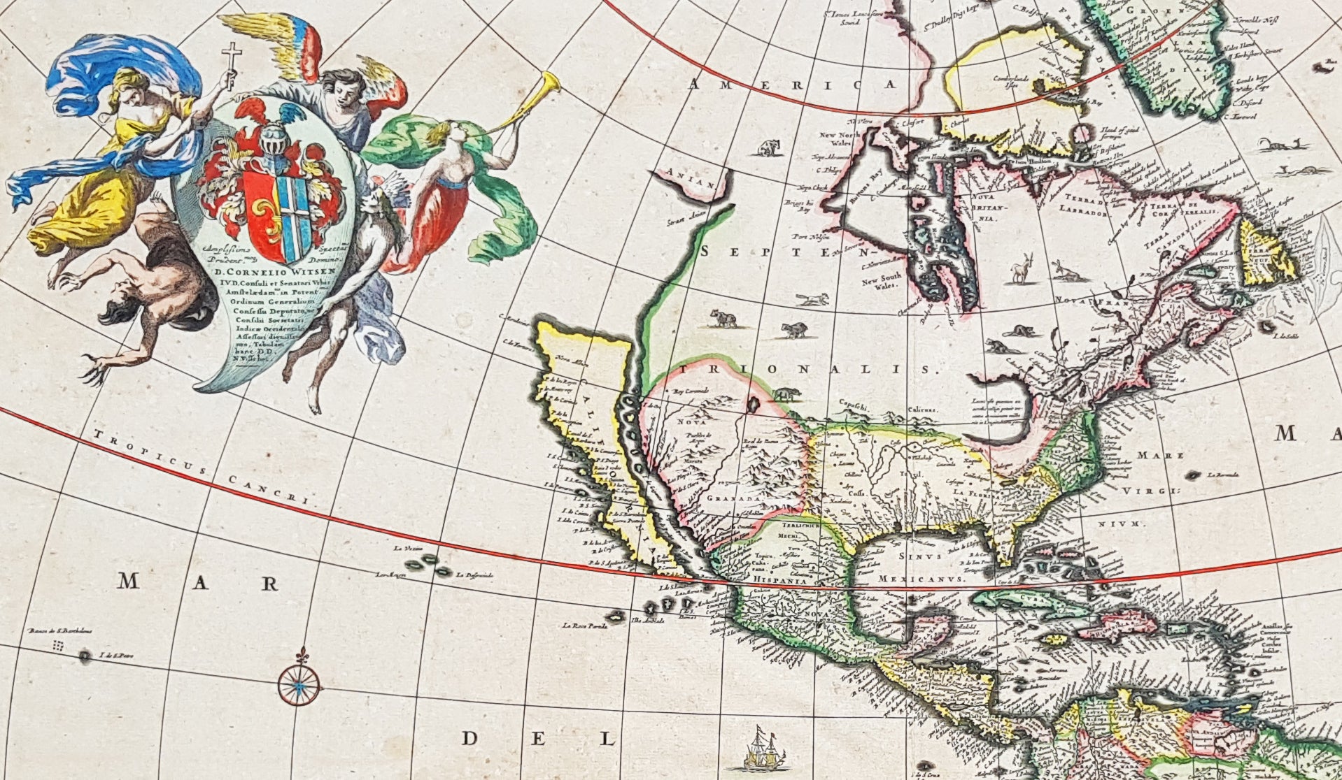 1658 Visscher Large Antique Map of America – Classical Images