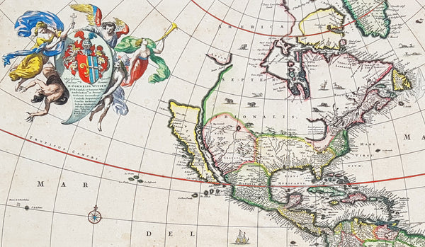 1658 Visscher Large Antique Map of America