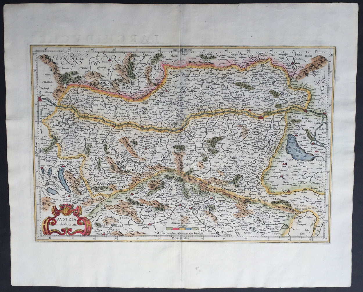 Antique map of Southern Italy by G. Mercator