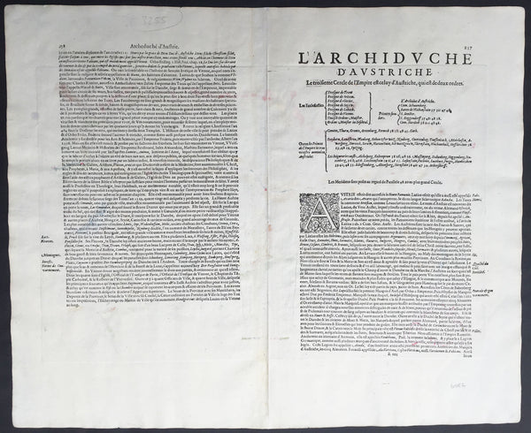 1609 Mercator & Hondius Large Antique Map of Austria