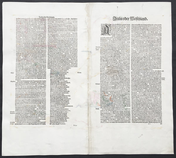 1644 Jan Jansson & Henricus Hondius Antique Map of Italy, Sardinia, Corsica