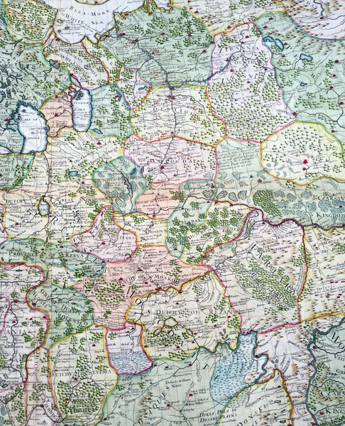 1712 Senex Very Large Antique Map of European Russia - Moscovy Corrected