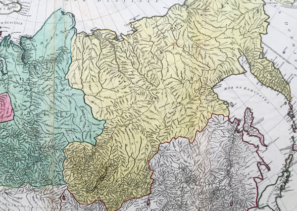 1770 Tobias Lotter Very Large Antique Map of Russia & Siberia