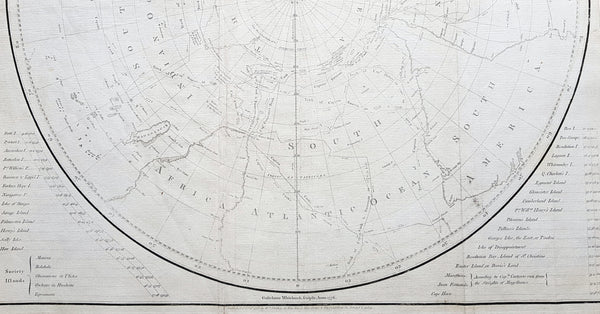 1777 Capt James Cook Antique Map of the Southern Hemisphere, 1st Ed - Australia