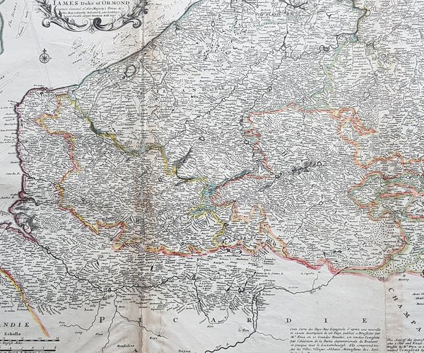 1720 Moll Large Antique Map of The Low Countries, Flanders Netherlands & Belgium