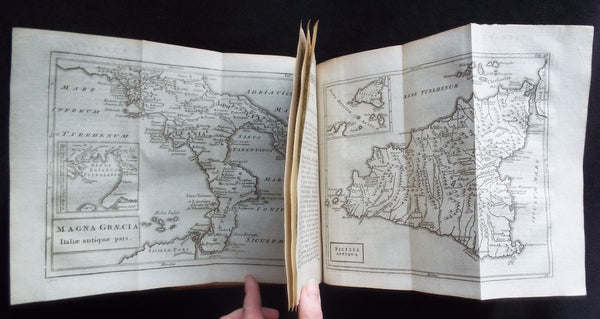 1786 Chris. Cellarius Old, Antique Atlas Geographia - w/ 27 Maps and Armillary