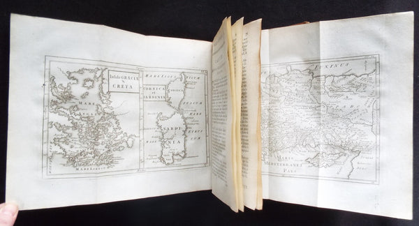 1786 Chris. Cellarius Old, Antique Atlas Geographia - w/ 27 Maps and Armillary