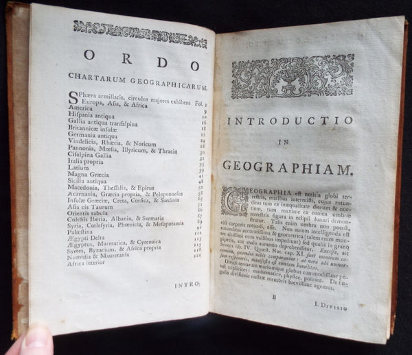 1786 Chris. Cellarius Old, Antique Atlas Geographia - w/ 27 Maps and Armillary