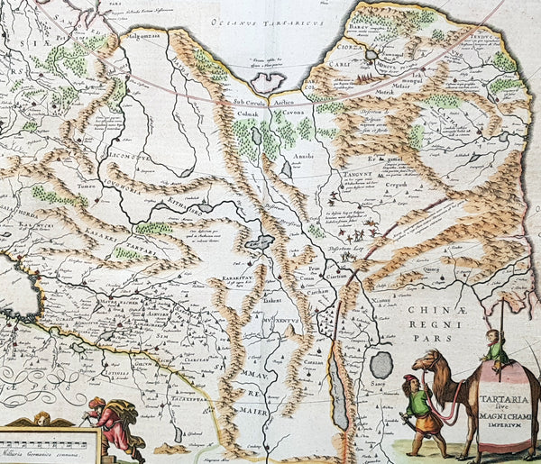 1652 Jan Jansson Antique Map of East & Central Asia, China to Russia - Tartary