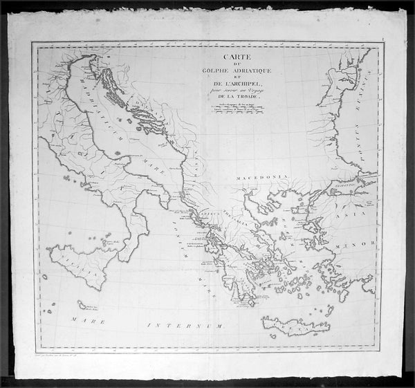 1802 Lechevalier Antique Map of Italy Greece & Turkey Troy