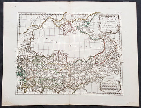 1740 J B D Anville Antique Map Gulf Of The Black Sea, Turkey, Crimea & Armenia
