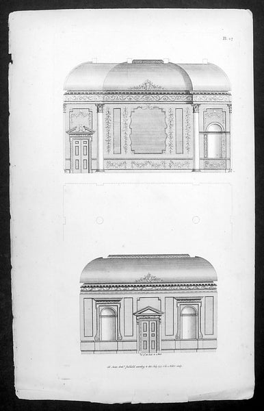 1757 Abraham Swan Large Antique Print of 18th century Architect Design