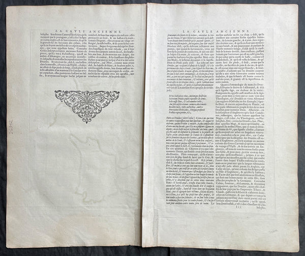 1638 Joan Blaeu & Abraham Ortelius Antiue Map of France