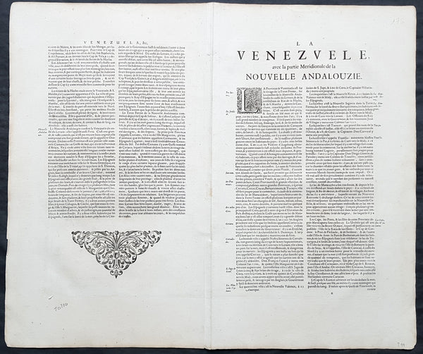 1639 Jansson Scarce Original Antique Map of Venezuela, A. de Berrio & W Raleigh