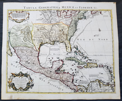 1722 G. Delisle and Covens & Mortier Antique Map of North America - 5th State