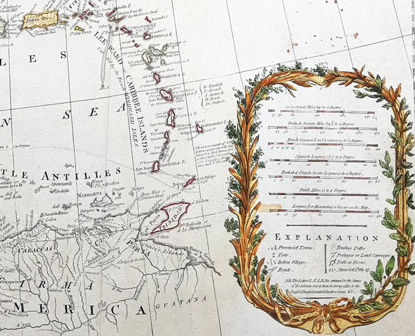 1794 Thomas Pownall & Kitchin Large Post Revolutionary War Map of North America