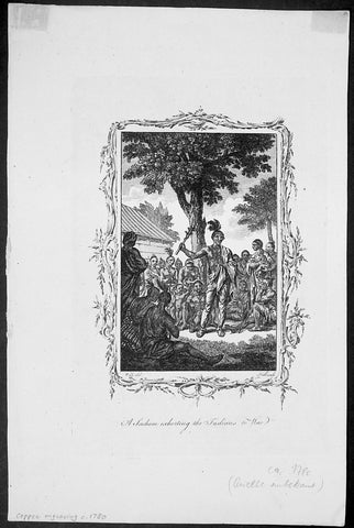 1764 Fenning Antique Print A Chief or Sachem of the Algonquian Tribes of NE America