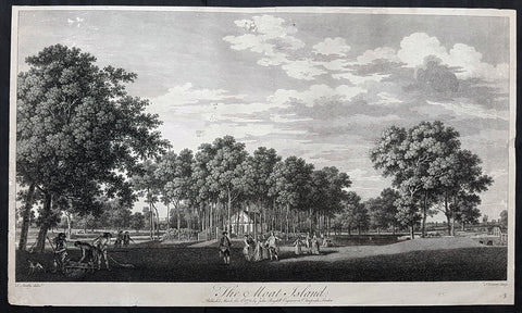 1772 John Boydell Antique Print of Moat Island Eight Views of Windsor Great Park