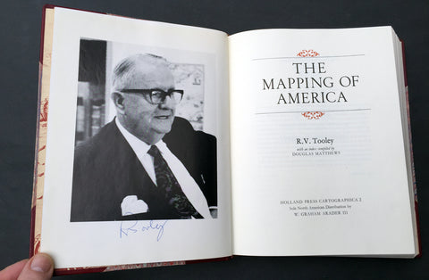 1980 R V Tooley The Mapping of America 1st Edition, Signed