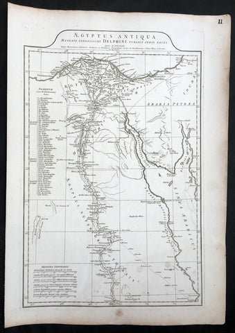 1756 J B D Anville Large Antique Map of Egypt & The Red Sea