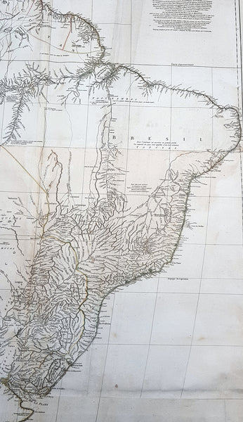 1768 D Anville Large Antique Map of South America