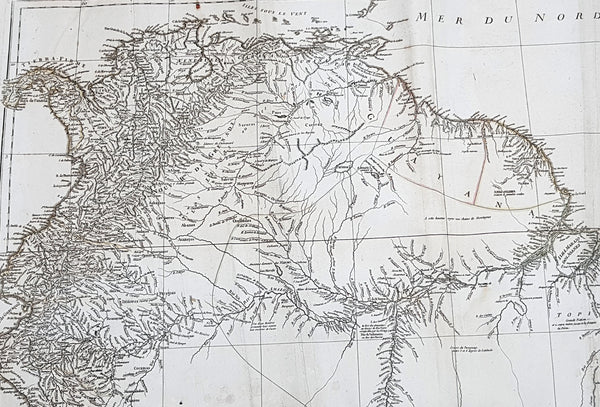 1768 D Anville Large Antique Map of South America