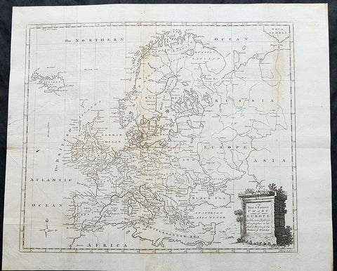 1782 Thomas Jefferys Large Original Antique Map of Europe