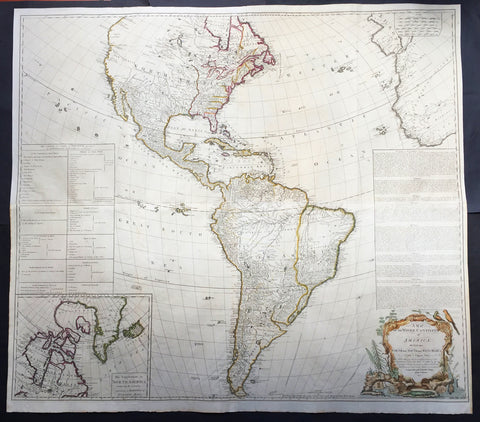 1772 Gibson & Sayer Large Antique Map of America