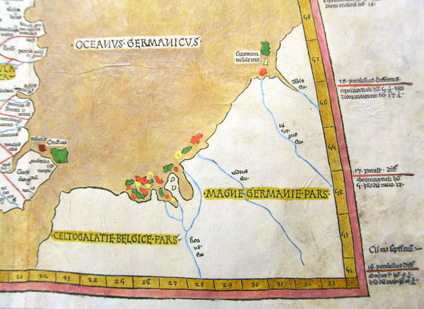 1486 Claude Ptolemy, Holle & Reger Antique Renaissance Map of Great Britain & Ireland - Rare