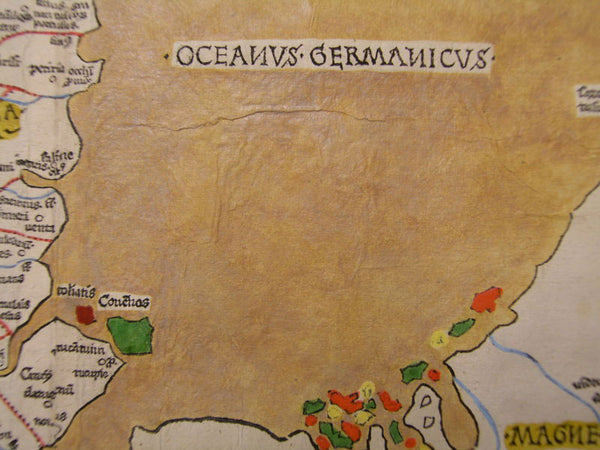 1486 Claude Ptolemy, Holle & Reger Antique Renaissance Map of Great Britain & Ireland - Rare