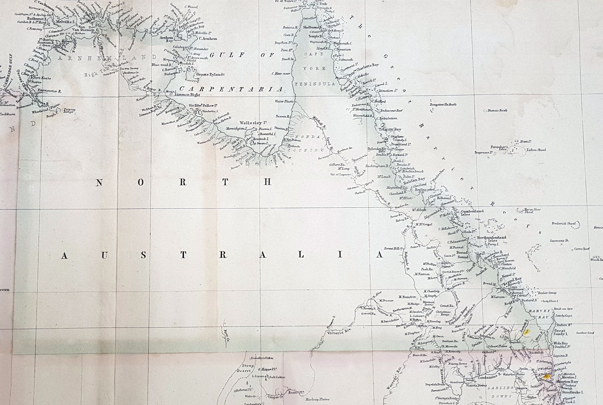Goldfields Map 1855 John Bartholomew Large Antique Goldfields Map of Australia - 1st ...