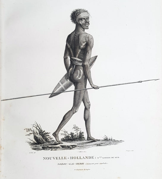 1807 Baudin & Petit Antique Print of a Sydney & Port Jackson Aboriginal Warrior