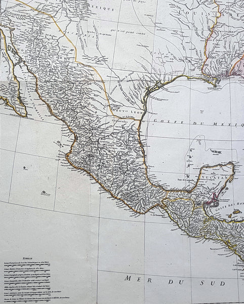 1746 J B D Anville Large Antique Map of North America