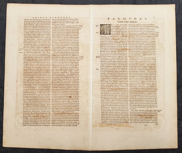 1646 Jan Jansson Large Antique Map The Island of Bermuda