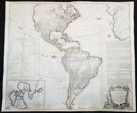 1772 Gibson & Sayer Large Antique Map of America - French Indian War Treaty of Paris