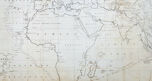 1796 Barrow Large Antique Map Sea Chart Lord Macartneys Voyage England to China