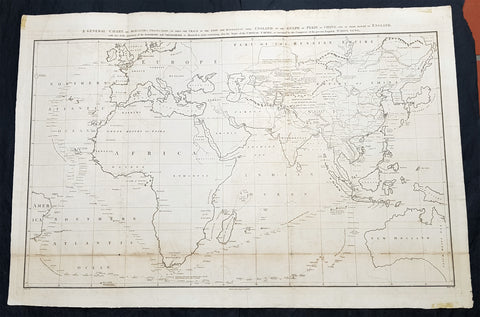 1796 Barrow Large Antique Map Sea Chart Lord Macartneys Voyage England to China