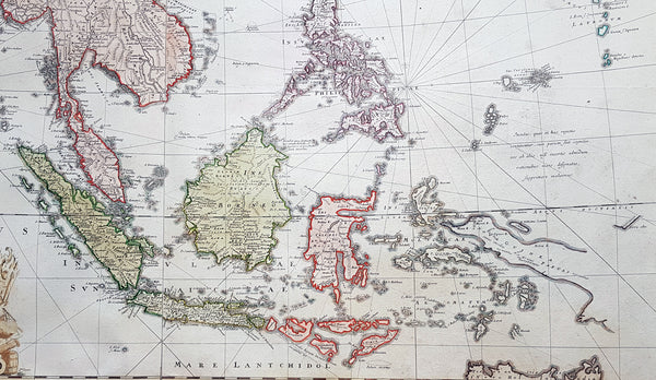 1748 Homann Large Antique Map of Australia, Indonesia, China, SE Asia, India