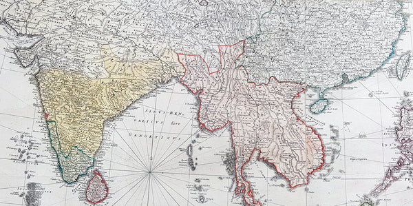 1748 Homann Large Antique Map of Australia, Indonesia, China, SE Asia, India
