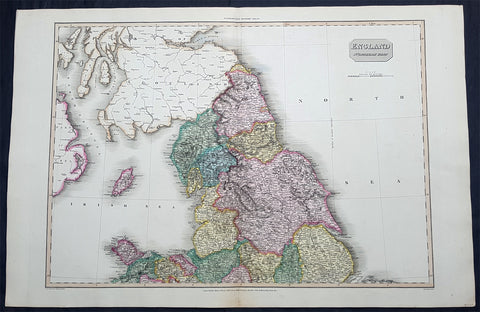 1811 John Pinkerton Very Large Antique Map of The North of England - Beautiful
