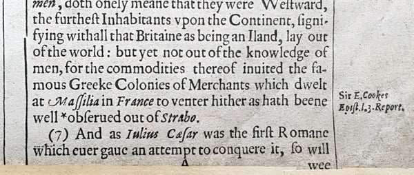 1611 John Speed 1st Edition Map of Great Britain & Ireland - London & Edinbugh